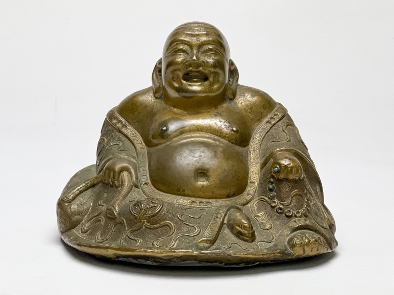 CHINESE GILT BRONZE FIGURE OF