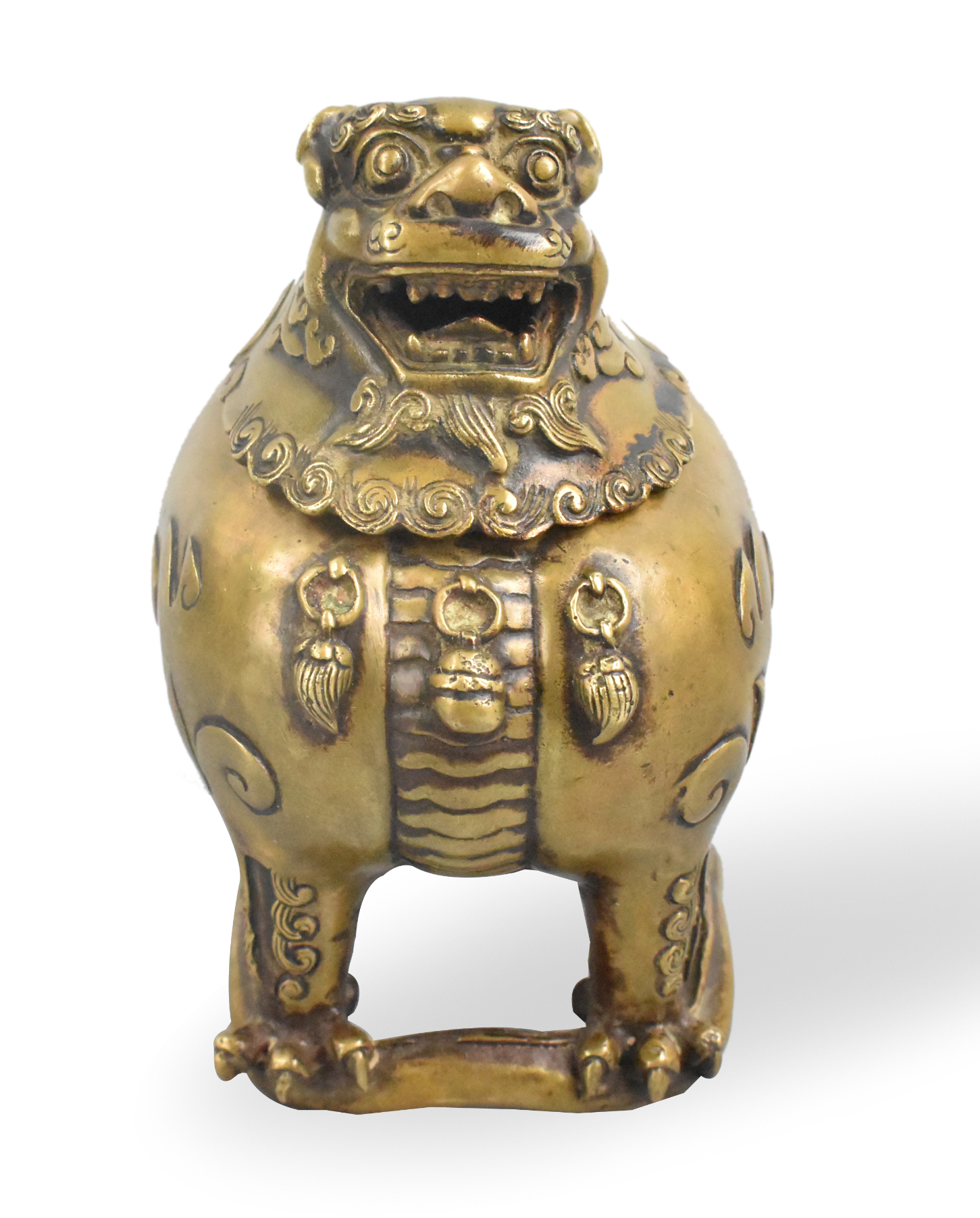 CHINESE GILT BRONZE FOO LION