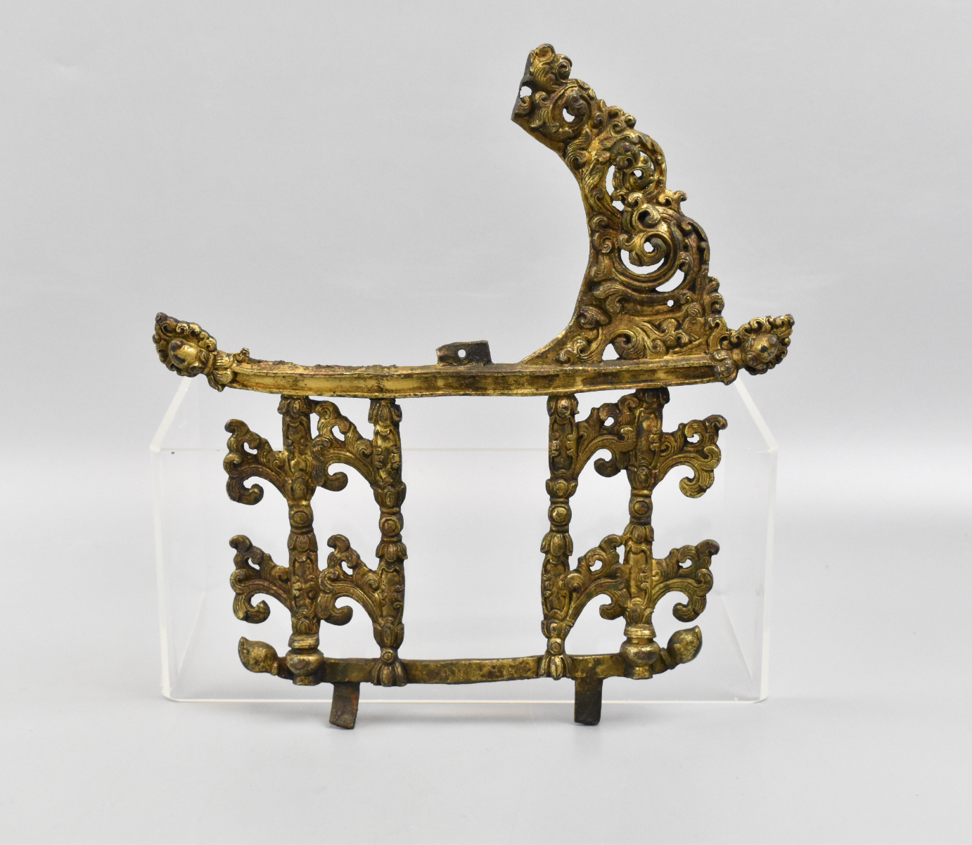 CHINESE GILT BRONZE FRAGMENT , MING