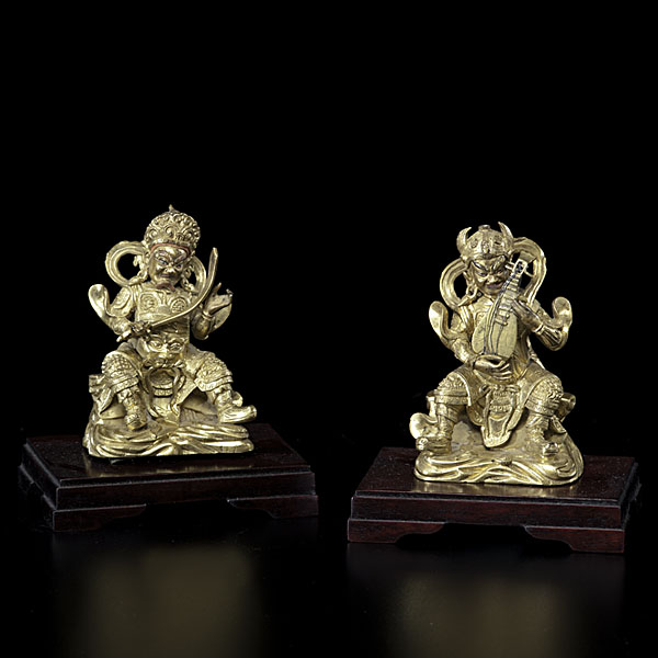 Chinese Gilt-Bronze Guardian