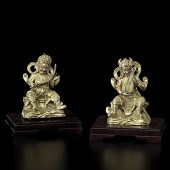 Chinese Gilt-Bronze Guardian F