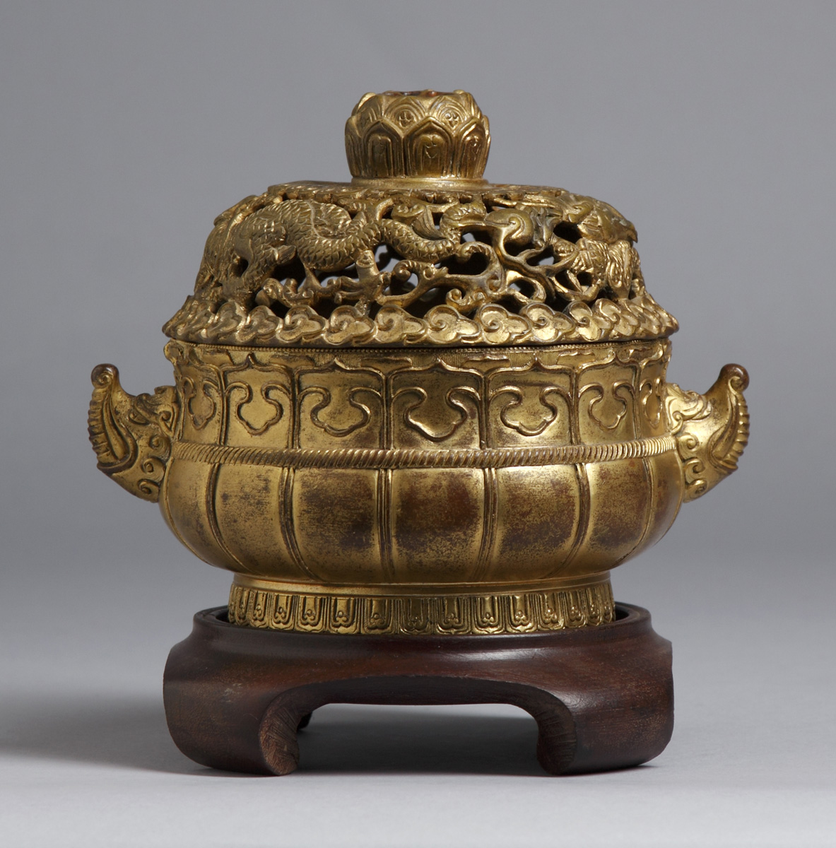 Chinese Gilt Bronze Incense