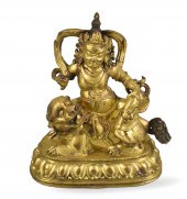 CHINESE GILT BRONZE JAMBHALA B