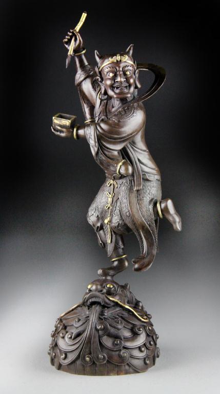 Chinese Gilt Bronze Molde Of Kui