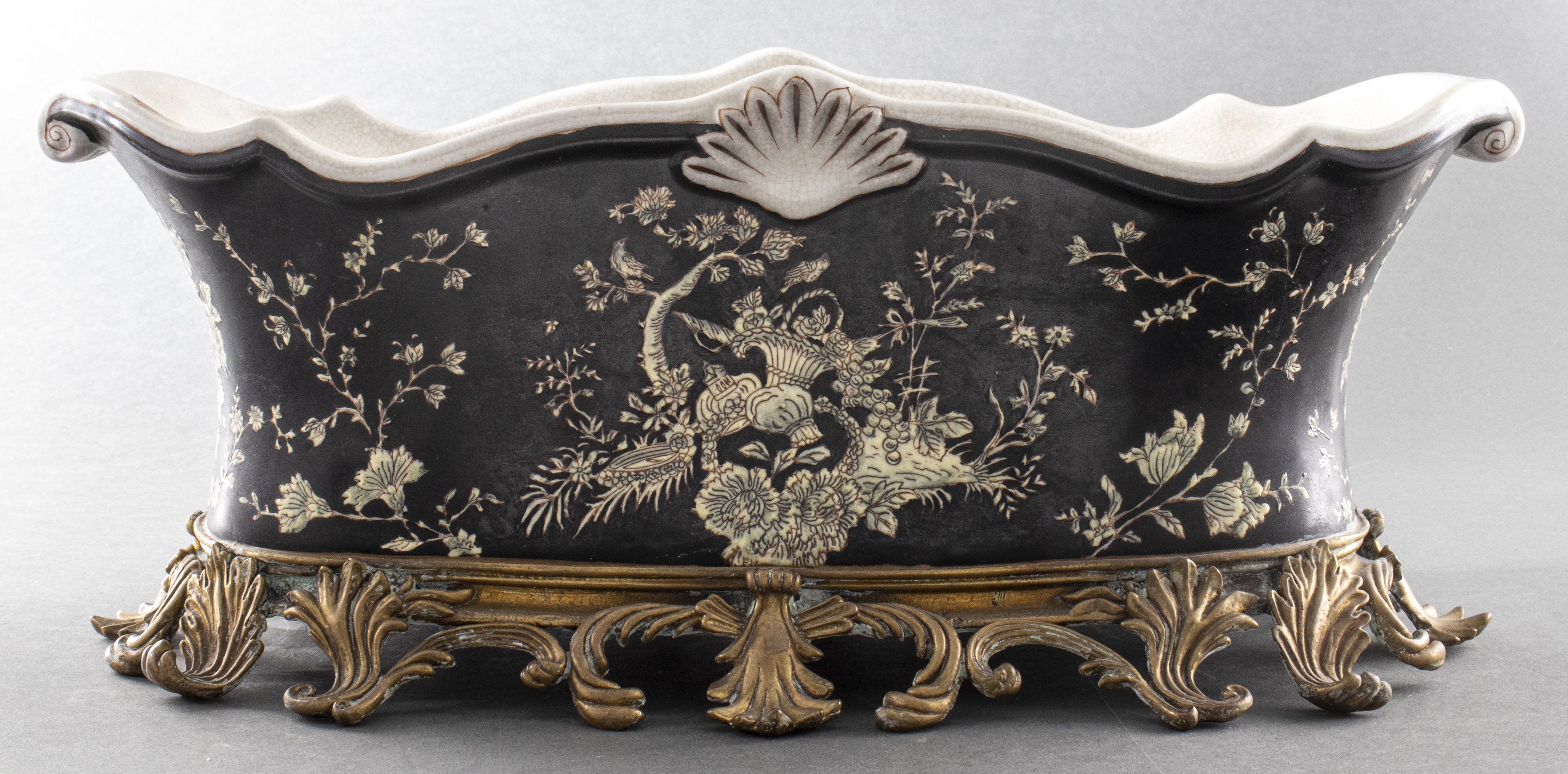 CHINESE GILT BRONZE MOUNTED