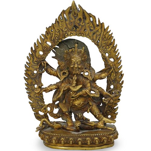 CHINESE GILT BRONZE