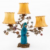CHINESE GILT BRONZE TURQUOISE