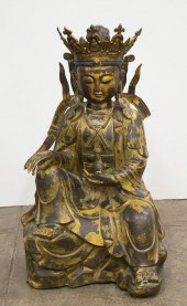 CHINESE GILT BRONZE VAIROCANA