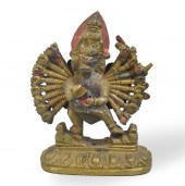 CHINESE GILT BRONZE VAJRABHAIA