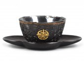 CHINESE GILT COCONUT SHIELD CA