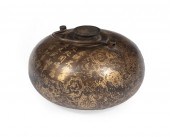 CHINESE GILT DECORATED METAL B