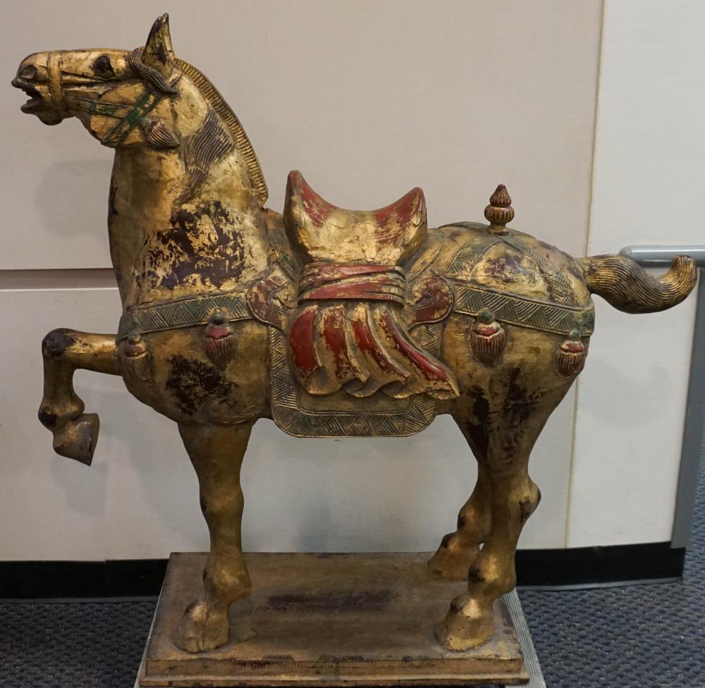 CHINESE GILT DECORATED, RED,