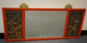 CHINESE GILT DECORATED RED LAC