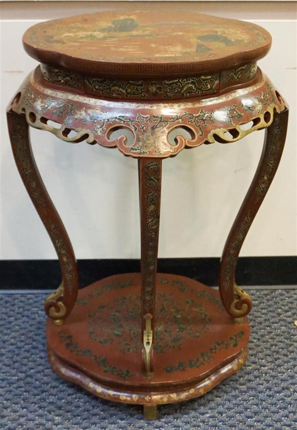 CHINESE GILT DECORATED RED