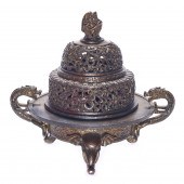 CHINESE GILT-LACQUERED BRONZE