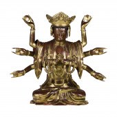 CHINESE GILT-LACQUERED EIGHT-A