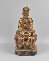CHINESE GILT LACQUERED WOOD BU
