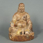 CHINESE GILT LACQUERED WOOD FI