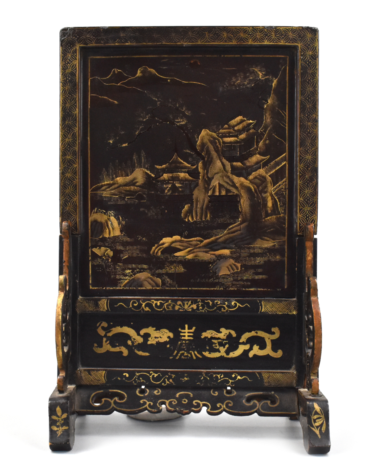 CHINESE GILT LACQUERED WOOD TABLE