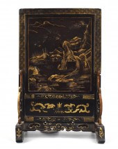 CHINESE GILT LACQUERED WOOD TA