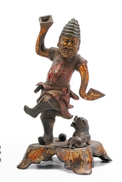 Chinese gilt-metal and lacquer