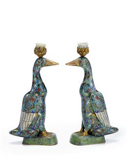 Chinese gilt-metal cloisonne and