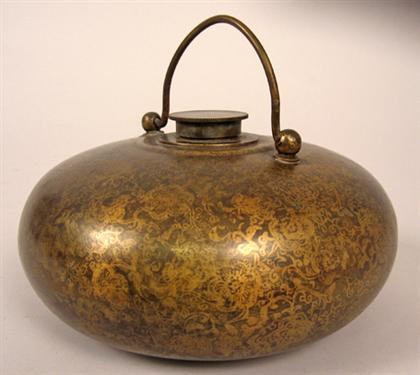Chinese gilt metal hand warmer   