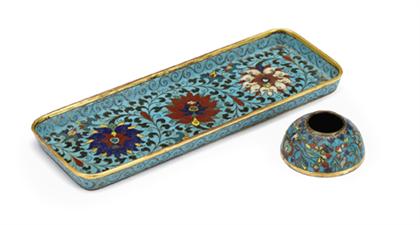Chinese gilt metal mounted and
