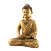 CHINESE GILT METAL SEATED MEDI
