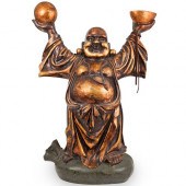 CHINESE GILT PLASTER STANDING