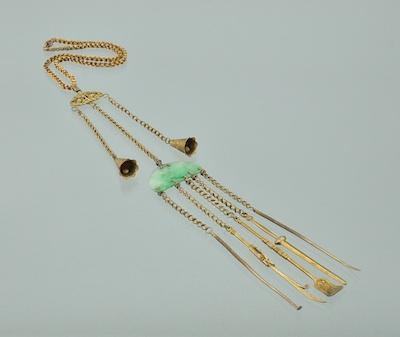 Chinese Gilt Silver and Jade