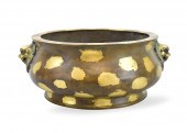 CHINESE GILT SPLASHED BRONZE C