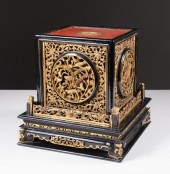 CHINESE GILTWOOD, RED & BLACK