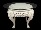 CHINESE GLASS TOP CHIMERA TABL