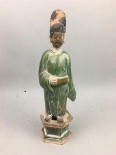 CHINESE GLAZED AND PAINTED POT