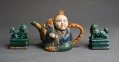 CHINESE GLAZED CERAMIC FIGURAL