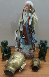 CHINESE GLAZED CERAMIC FIGURE