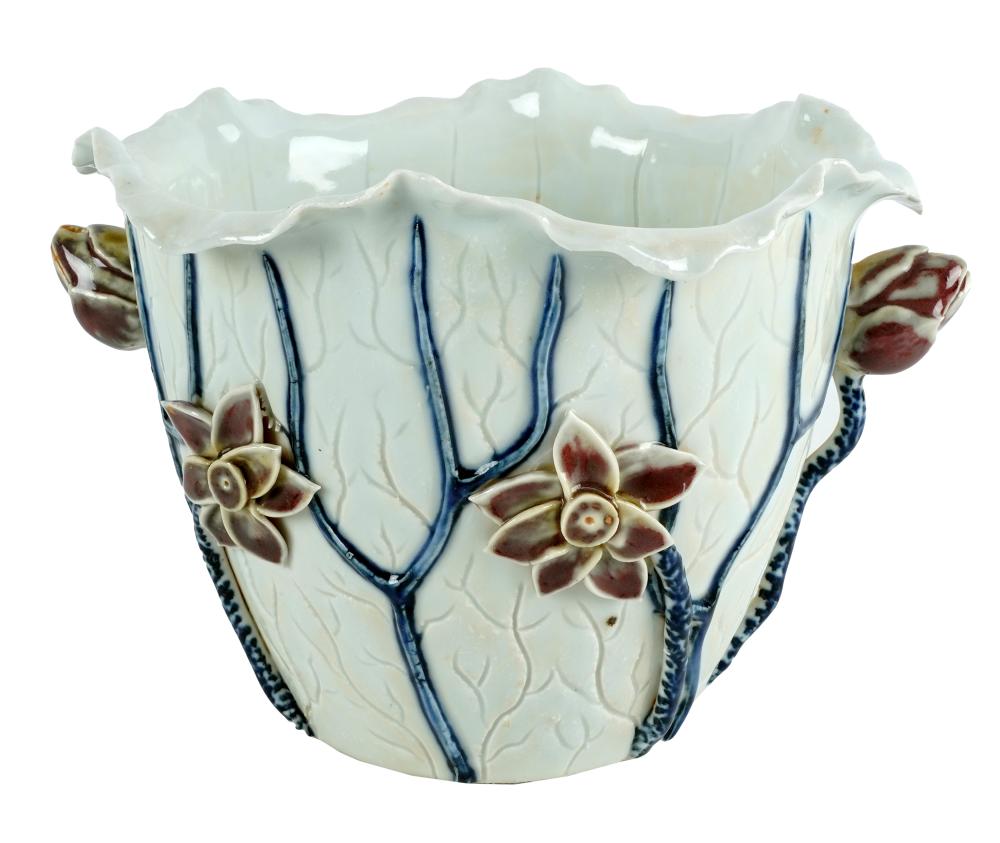 CHINESE GLAZED CERAMIC FLORAL
