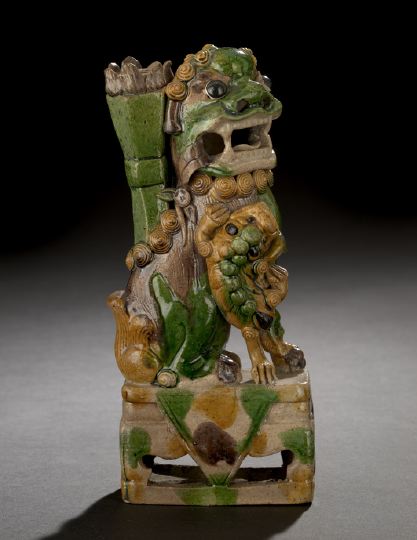 Chinese Glazed Porcelain Foo-Dog