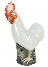CHINESE GLAZED PORCELAIN ROOST