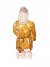 CHINESE GLAZED POTTERY DWARFCh