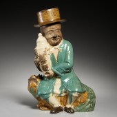 CHINESE GLAZED POTTERY FIGURAL