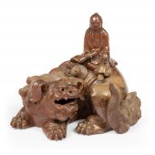 CHINESE GLAZED POTTERY FIGURAL