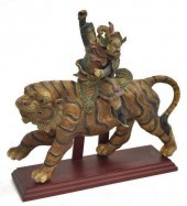 CHINESE GLAZED POTTERY FIGURAL