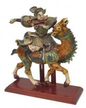 CHINESE GLAZED POTTERY FIGURAL