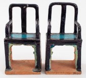 CHINESE GLAZED POTTERY MODELS