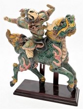 CHINESE GLAZED ROOF TILE DEPIC