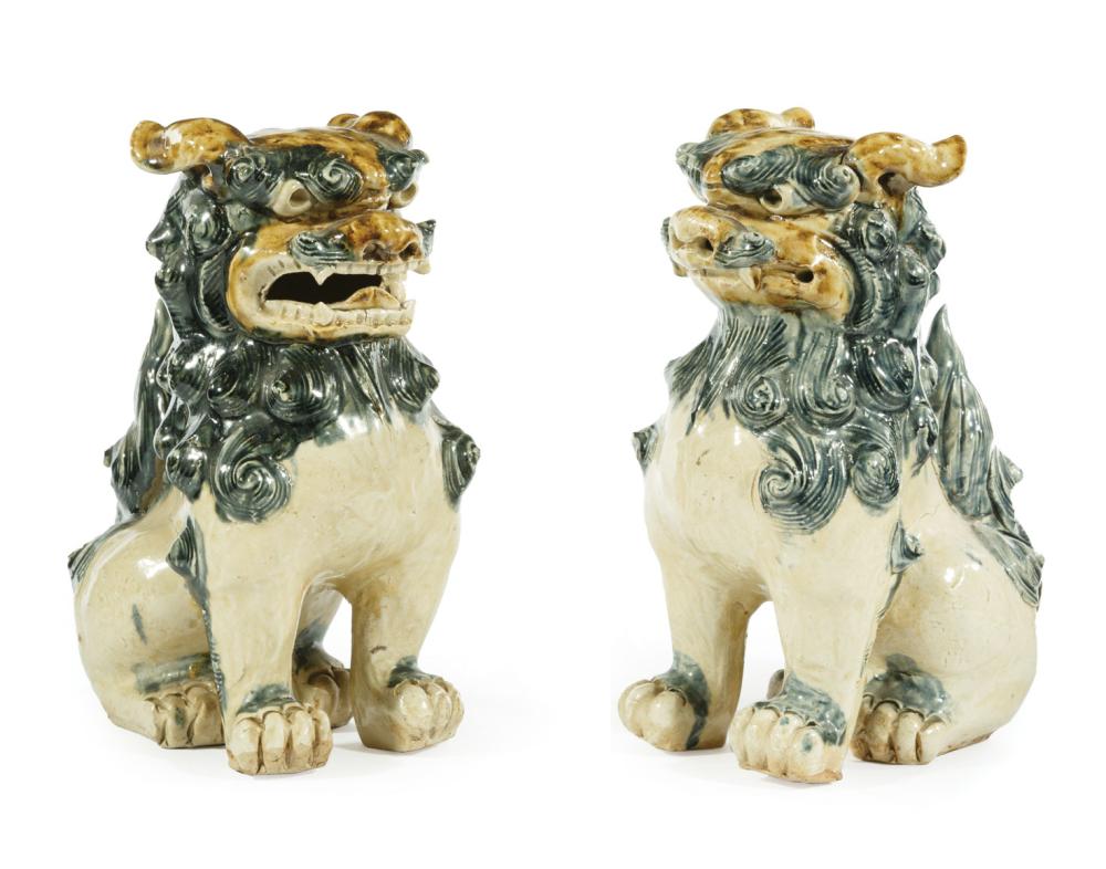 CHINESE GLAZED STONEWARE BUDDHIST