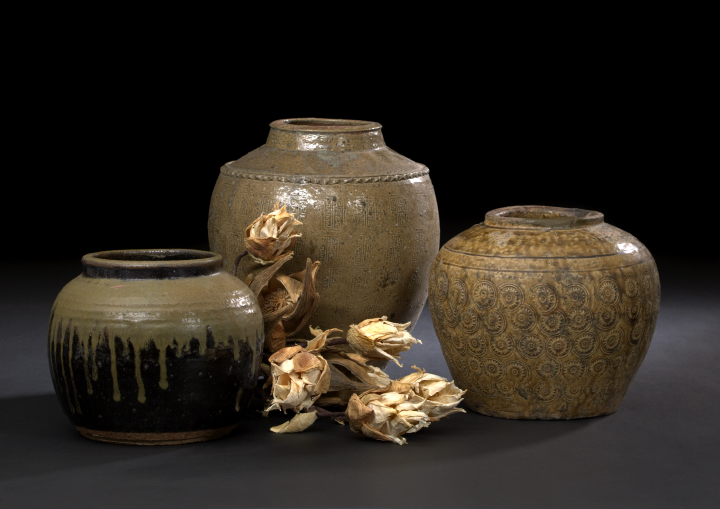 Chinese Glazed Stoneware Storage