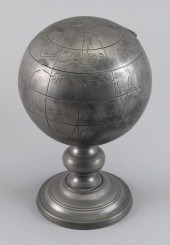 CHINESE GLOBE-FORM PEWTER TEA